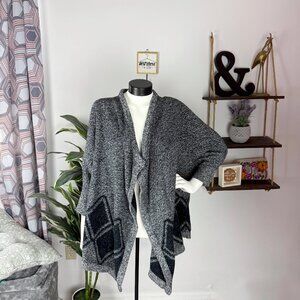 Madewell Charcoal All Angles Thick Geometric Cardigan